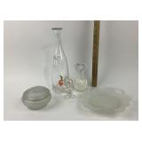 Glassware With Murano-Style Glass Clown, Frosted D