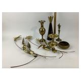 Brass Decor Including Vases, Sculptures