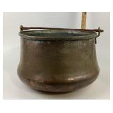 Copper Cauldron with Iron Handle