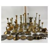 Brass Candlesticks, Holders, Parts