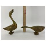 Brass Geese Figurines
