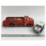 Metal Toy Fire Truck, Ichiko State Police Vehicle
