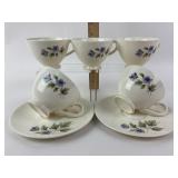 Edwin Knowles China Teacups and Saucers