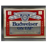 Budweiser On Tap Framed Mirror