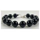 Nate Etan sterling & onyx bracelet