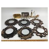 Brushed Mirrors, Brass Tub, Candlestick Lamp, Fram