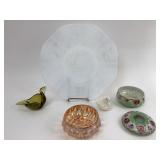 American Sweetheart Plate, Carnival Glass Candy Di