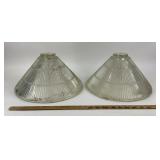 Clear Ribbed Glass Industrial Light Shades