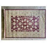 Burgundy Floral Area Rug