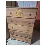 Dresser 5 Drawer 16 in. X 31 in. X 45 in. H