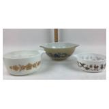 Pyrex Mixing Bowls with Floral Patterns