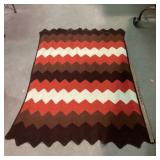 Chevron Pattern Crocheted Blanket