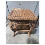 Wicker Side Table 17 in. X 17 in. X 22 in.