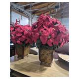 Potted Faux Poinsettas (2)