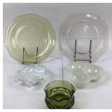 Fenton Milk Glass Silver Crest Ruffled, Depression