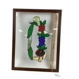 Stained Glass Window Panel With Fruit Design