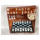 Photo Game Board Chess Checkers Set