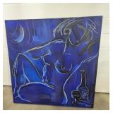 Mark Kazav Original Painting "Blue Moon Nude"