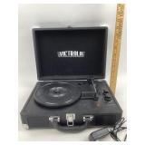 Black Victrola Suitcase Record Player