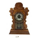 Wood Mantel Clock With Key