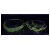 Uranium Cigar Ashtray, Divided Glass Tray