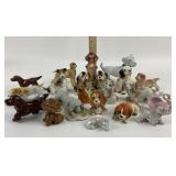 Ceramic Made In Japan Dogs, Spainels, Faux Fur