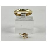 SLC 14k Stamped Gold ring, .40g TW, size 7