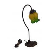 Metal Table Lamp With Glass Tulip Shade