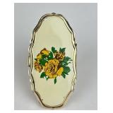 Vintage Floral Lipstick Holder with Mirror