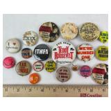 Political, Promotional, and Humorous Pinback Butto