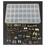 32 Pair Designer Vintage Earrings in Organizer