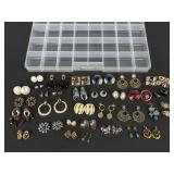32 Pair Designer Vintage Earrings in Organizer