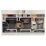 3 Funko Star Wars Bobblehead Collectible Pops: