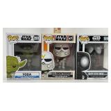 3 Funko Star Wars Bobblehead Collectible Pops: