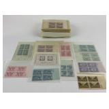 Unsed 4 Mint Blocks Stamps 1941- 1956: US Army