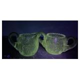 Manganese Glass Creamer And Sugar Set
