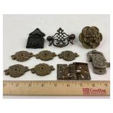 Vintage Brass Cabinet/ Furniture Hardware 10 pc