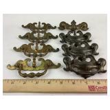 Vintage Brass Cabinet/ Furniture Hardware 8 pc