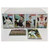 (6) Topps Braves baseball cards - 1970 Milt