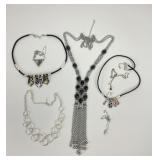 Silver Toned Designer Necklace Collection