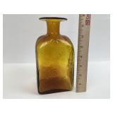 Blenko Amber Glass Blown Vase