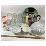 Glass Jars, Holiday Plate, Retro Percolator, Kitch