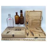 UCG Bamboo Charcuterie Board, Burned Wooden Chargi