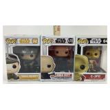 3 Funko Star Wars Bobblehead Collectible Pops: