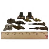 Vintage Brass Cabinet/ Furniture Hardware 10 pc