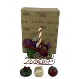 Jim Shore Sleigh And Christmas Ornaments