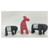Kenya Hand Carved Statue & Elephants