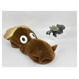 Moose Mascot Plush Hat & Moose Shelf Sitter
