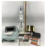 Emerson Alarm Clock, Decorative Birdhouse, Journal