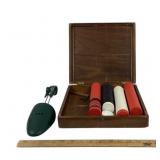 Wooden Box With Poker Chips, Shoe Stretcher